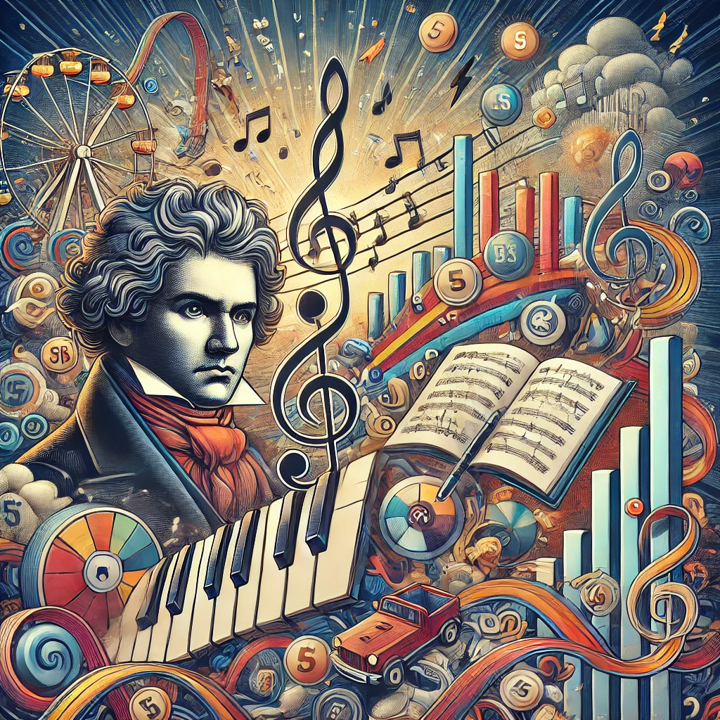 beethoven mixed with notes and investments