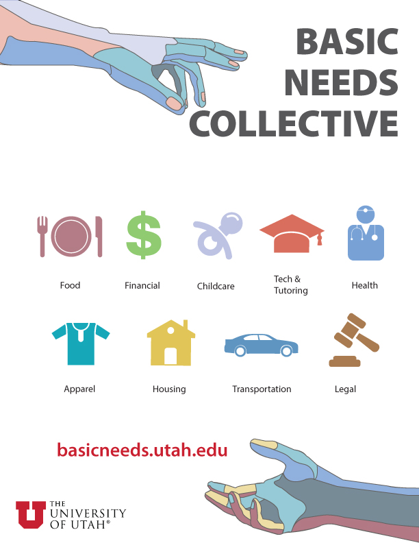 shows the different resources available at the basic needs collective