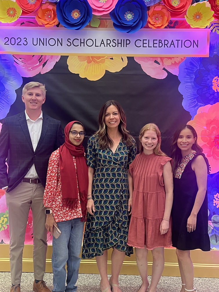 Elsa with the team and a Union event